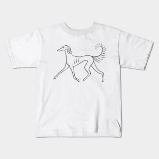 Trotting Saluki Kids T-Shirt